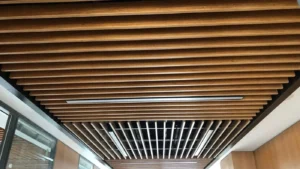 Baffle tavan ahşap karışık görsel