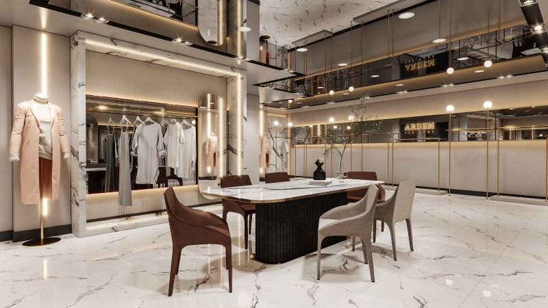 Ardem Fur Zeytinburnu Mağaza Dekorasyonu Raf Sistemleri